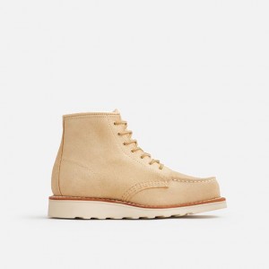 Red Wing 6-Inch Classic Short Boot in Cream Abilene Leather | XUWYO-2984