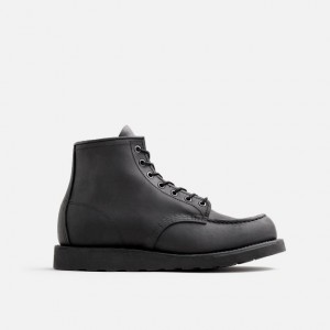 Red Wing 6-inch Boot in Black Harness Leather | WMQVT-2341