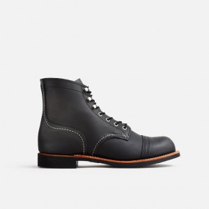 Red Wing 6-inch Boot in Black Harness Leather | WTOVI-3567