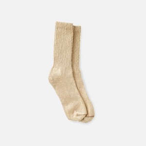 Red Wing Cotton Blend Ragg Crew Boot Socks in Over Dyed Cream/Coffee Cotton Blend | SGEWR-0593