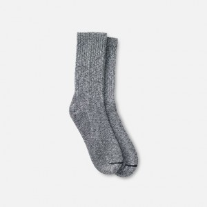 Red Wing Cotton Blend Ragg Crew Boot Socks in Over Dyed Black/Gray Cotton Blend | RHSJA-9540