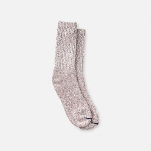 Red Wing Cotton Blend Ragg Crew Socks in Hot Burgundy/Navy/White Cotton Blend | ODIKE-2618
