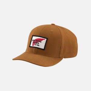Red Wing Embroidered Logo Ball Cap in Copper | TUAEN-7563