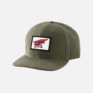 Red Wing Embroidered Logo Ball Cap in Green | OHZDP-2679
