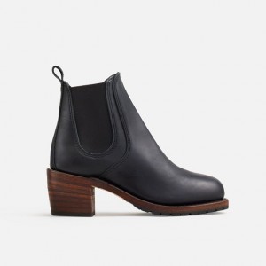 Red Wing Heeled Boot in Black Boundary Leather | MOPZB-4063