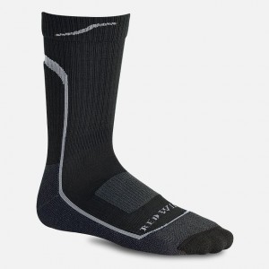 Red Wing Merino Wool Blend 3/4 Crew sock in Black & Gray | AFPGC-6413