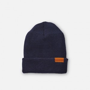 Red Wing Merino Wool Knit Hat in Navy | VWRNC-3764